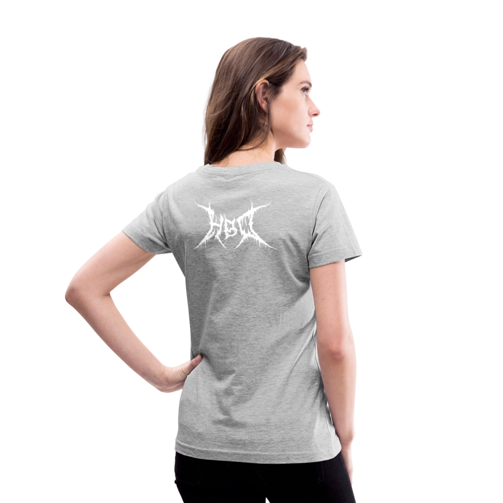 Wanna See a Dead Body? by Hoppy Boy Designs Women's V-Neck T-Shirt - gray