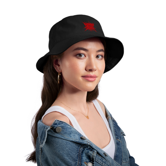 Hoppy Boy Designs Red Logo Bucket Hat - black