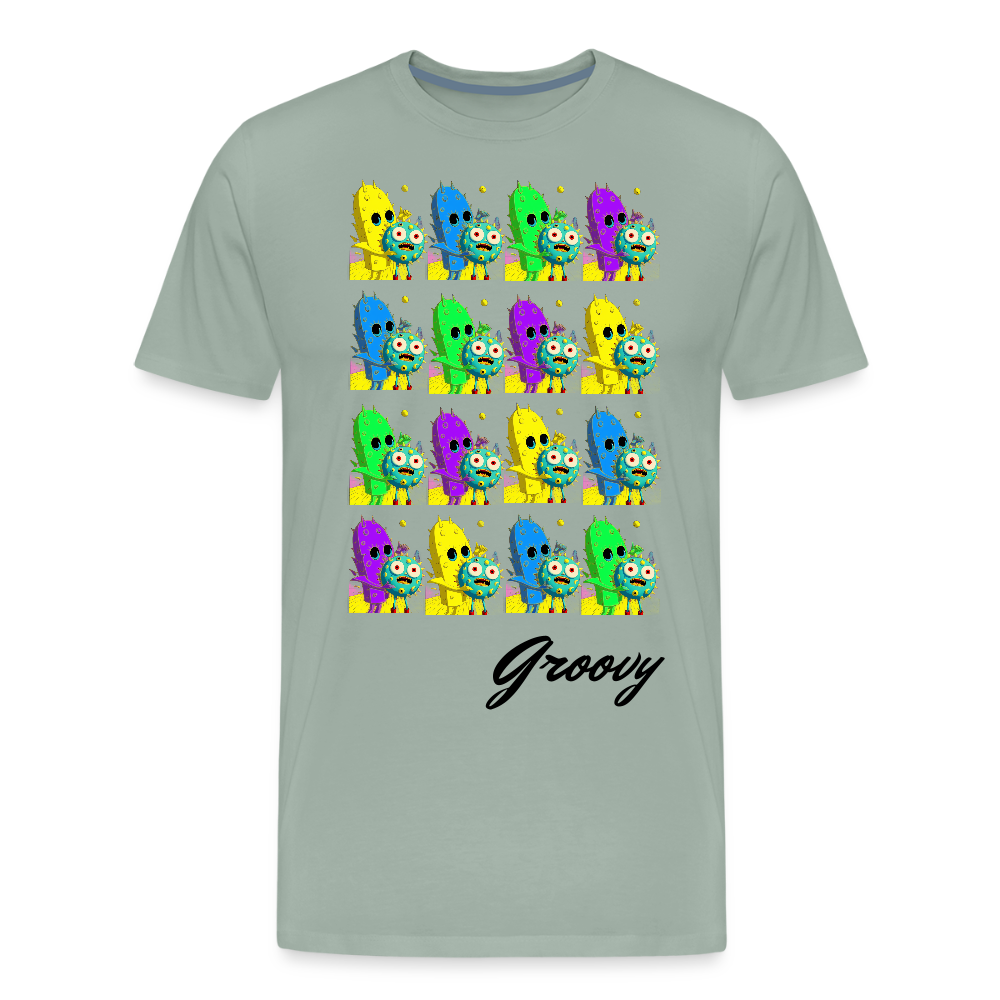 Groovy by Hoppy Boy Designs Men's Premium T-Shirt - steel green