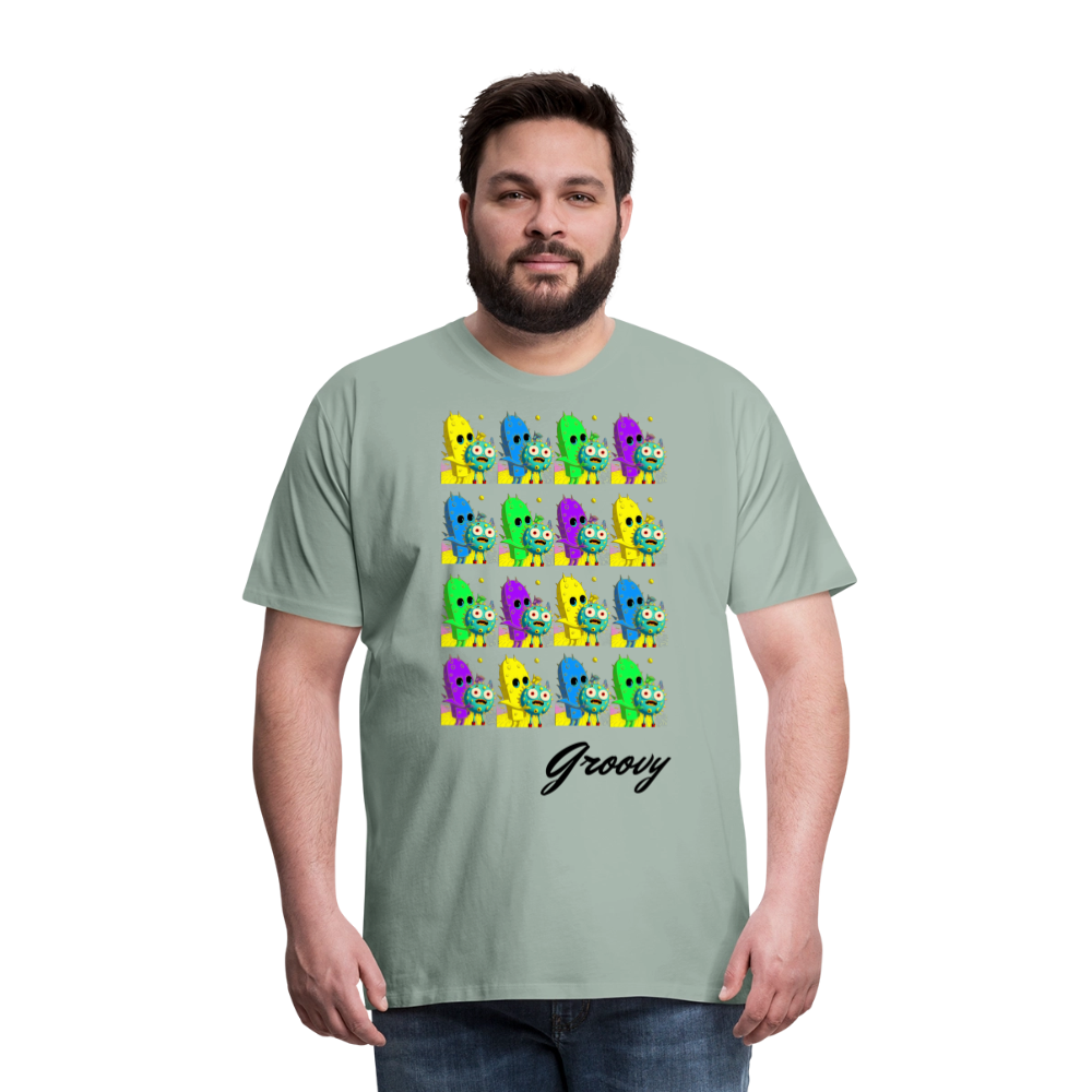 Groovy by Hoppy Boy Designs Men's Premium T-Shirt - steel green