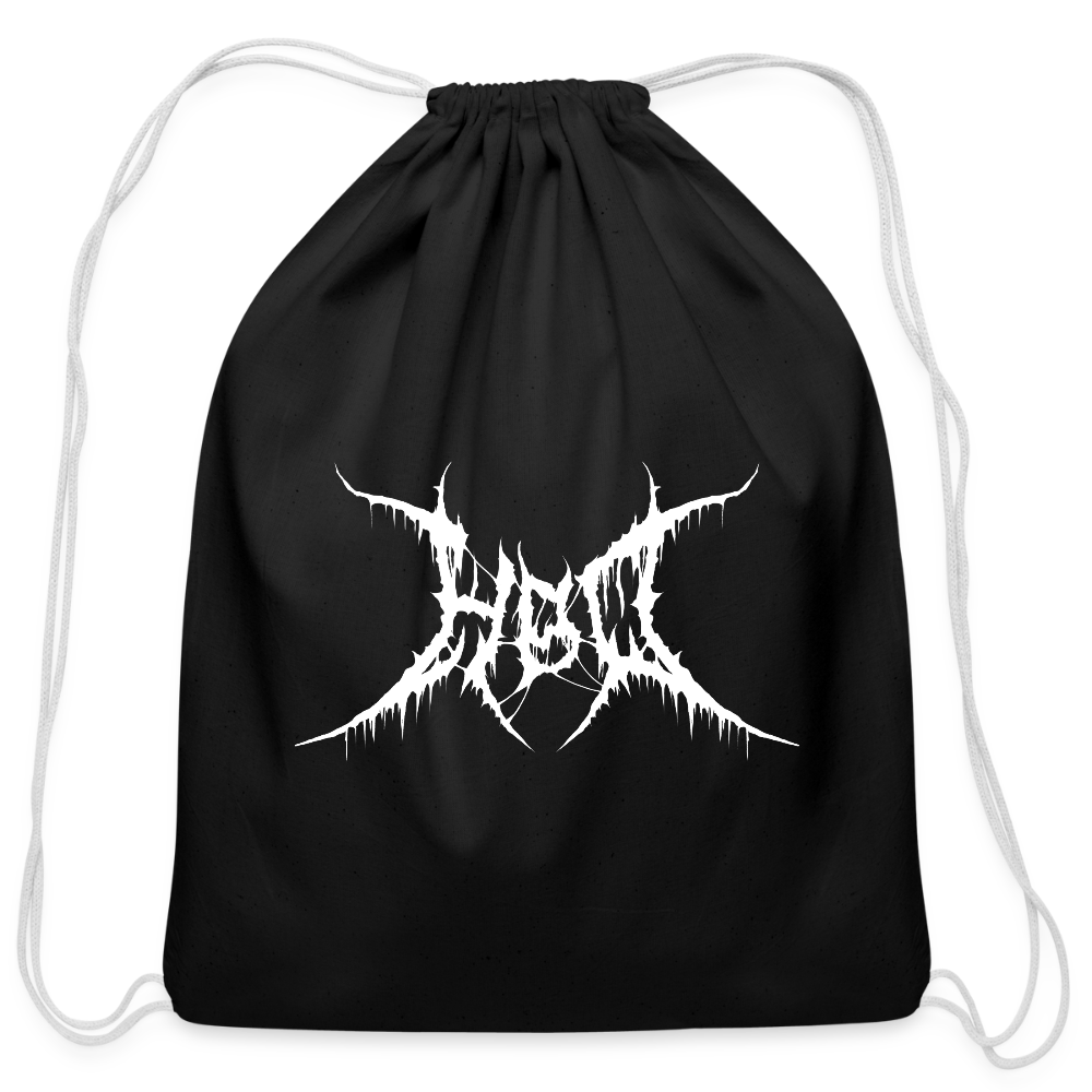 HBD Logo Cotton Drawstring Bag - black
