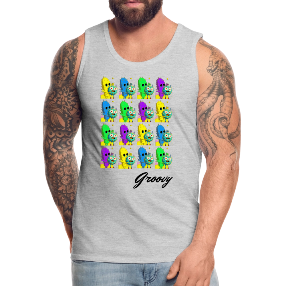 Groovy by Hoppy Boy Designs Men’s Premium Tank - heather gray