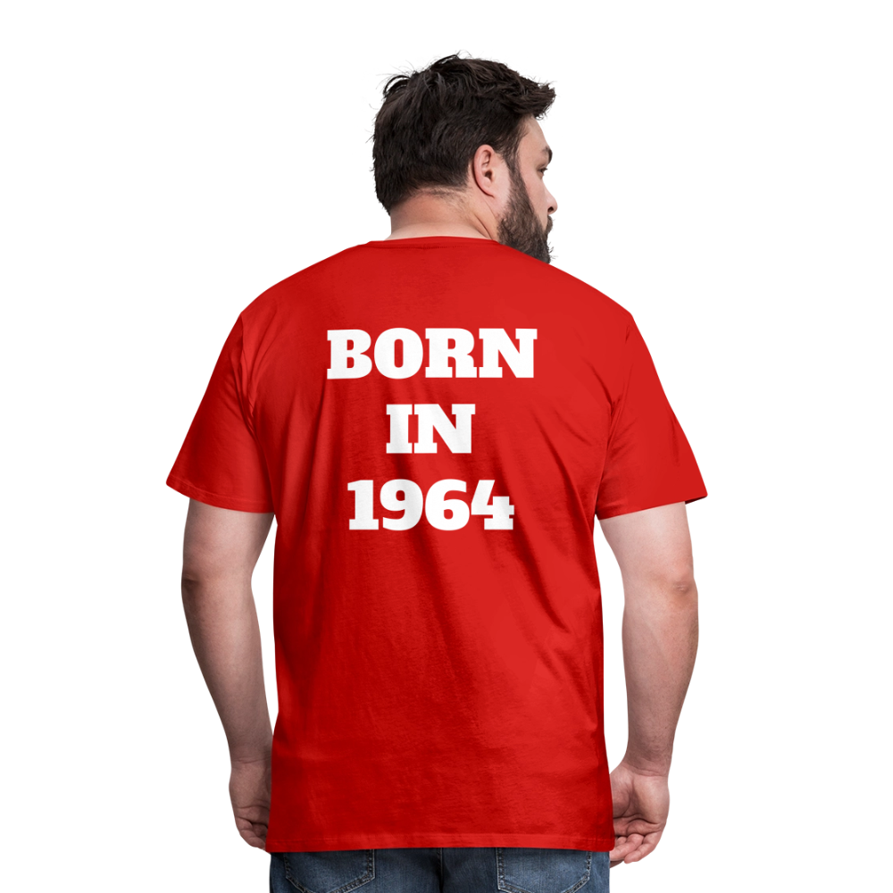 Born in 1964 by Hoppy Boy Designs Men's Premium T-Shirt - red