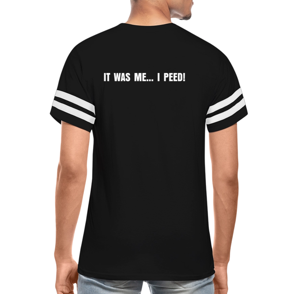 It Was Me... by Hoppy Boy Designs Vintage Sport T-Shirt - black/white