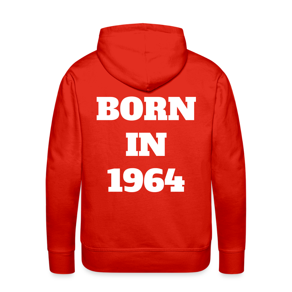 Born in 1964 by Hoppy Boy Designs Men’s Premium Hoodie - red