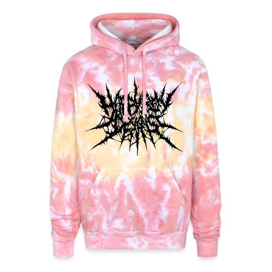 Hoppy Boy Designs Logo Adult Tie Dye Hoodie - funnel cake