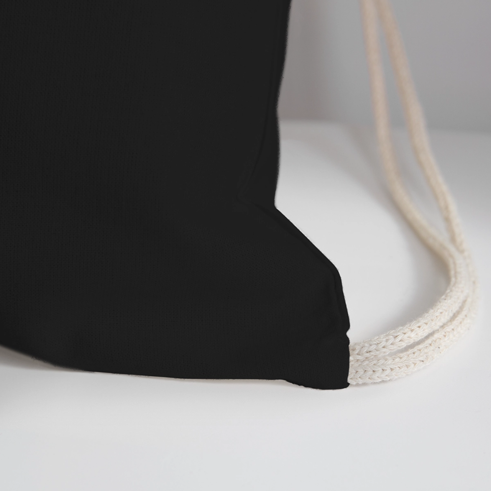 HBD Logo Cotton Drawstring Bag - black