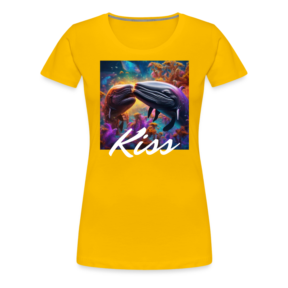 Kiss by Hoppy Boy Designs Women’s Premium T-Shirt - sun yellow