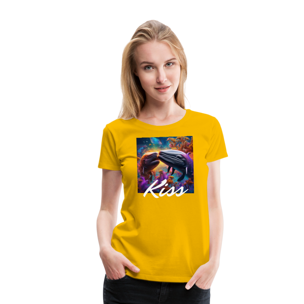 Kiss by Hoppy Boy Designs Women’s Premium T-Shirt - sun yellow