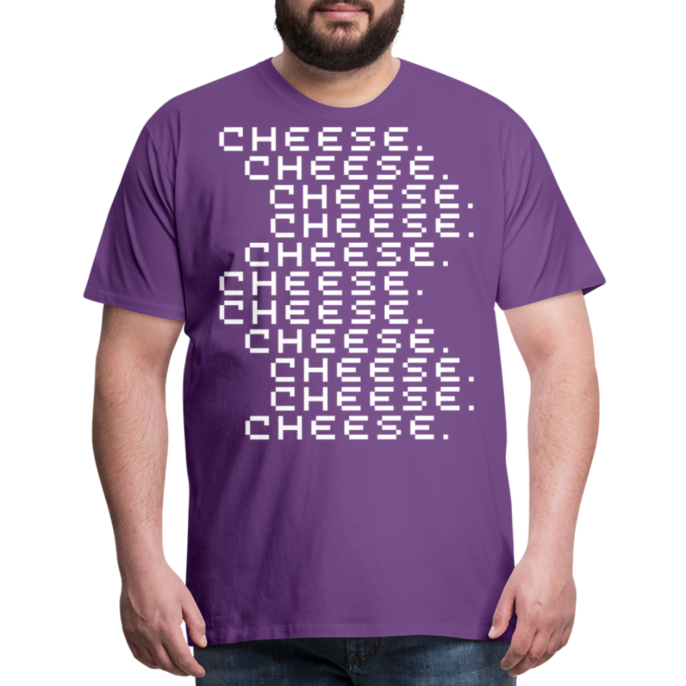 Cheese. by Hoppy Boy Designs Men's Premium T-Shirt - purple