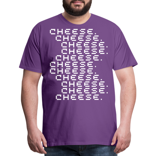 Cheese. by Hoppy Boy Designs Men's Premium T-Shirt - purple