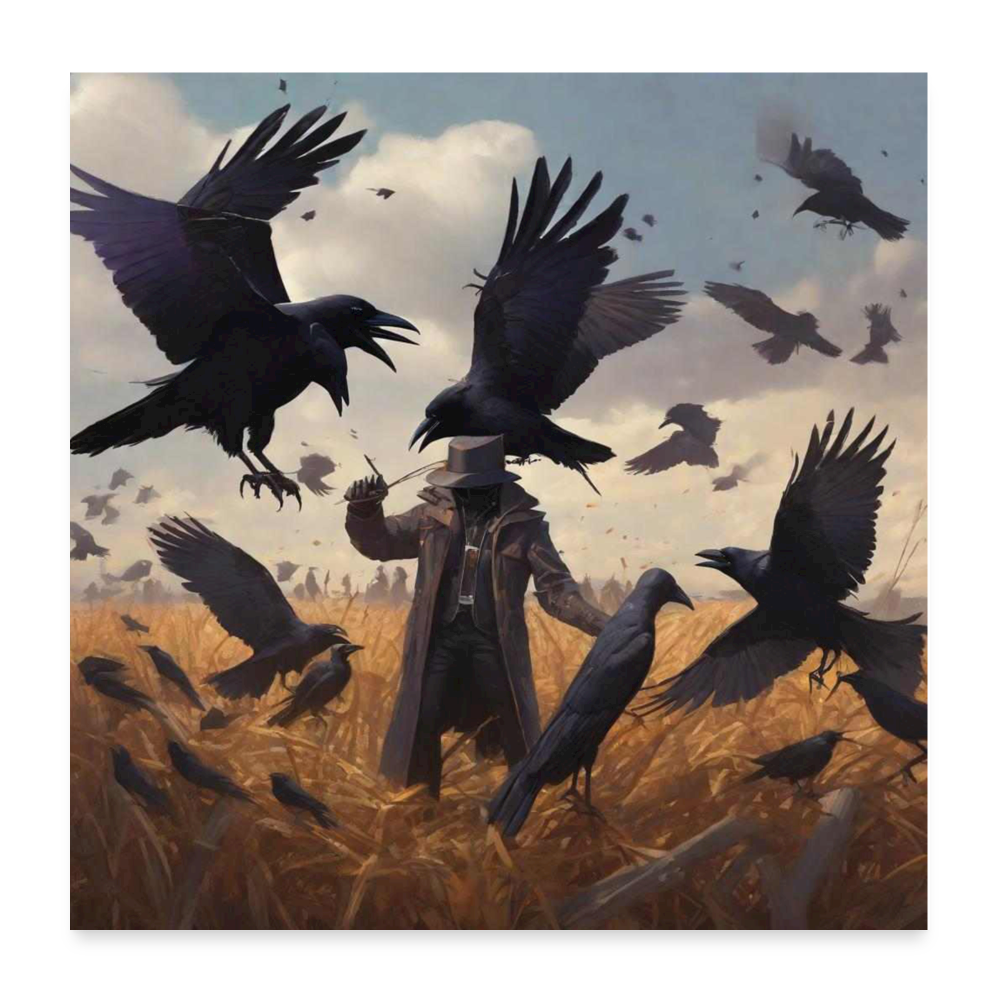 Flock by Hoppy Boy Designs Poster 24x24 - white