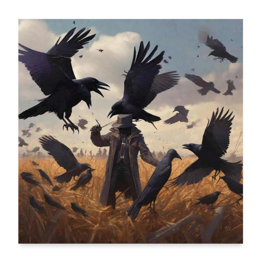 Flock by Hoppy Boy Designs Poster 24x24 - white