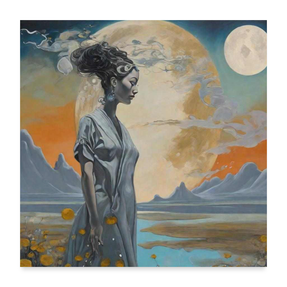 Goddess by Hoppy Boy Designs Poster 24x24 - white