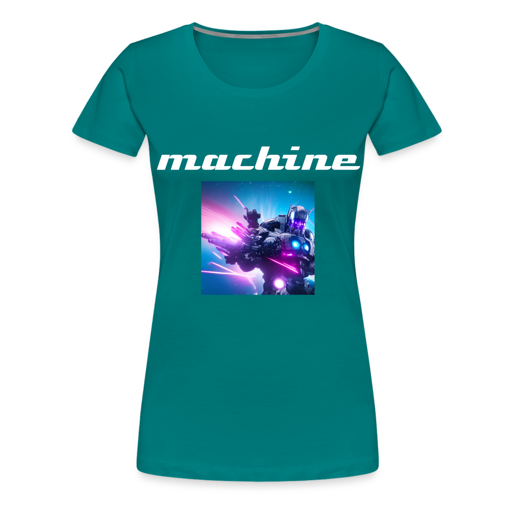 Machine by Hoppy Boy Designs Women's Premium T-Shirt - teal