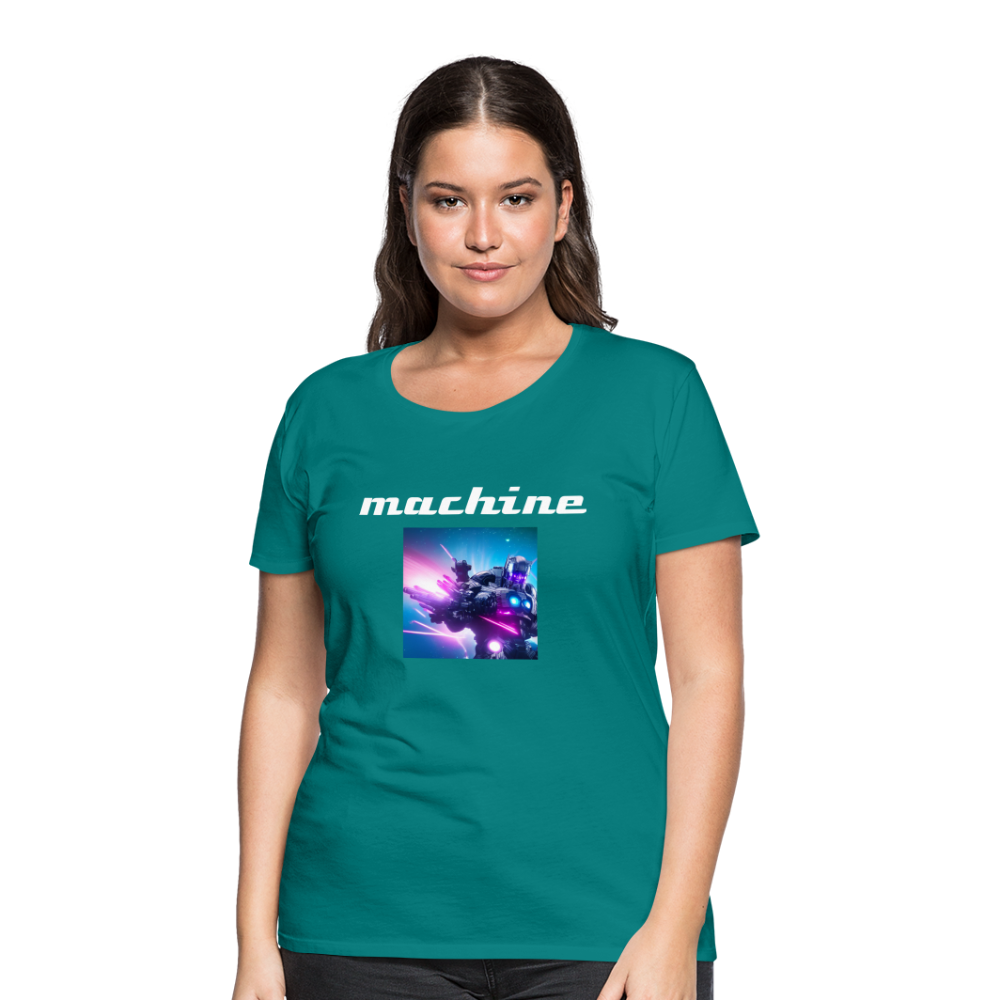 Machine by Hoppy Boy Designs Women's Premium T-Shirt - teal