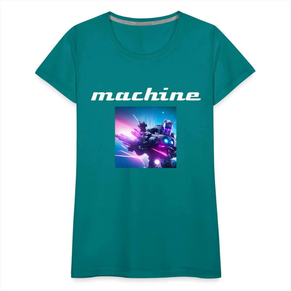 Machine by Hoppy Boy Designs Women's Premium T-Shirt - teal