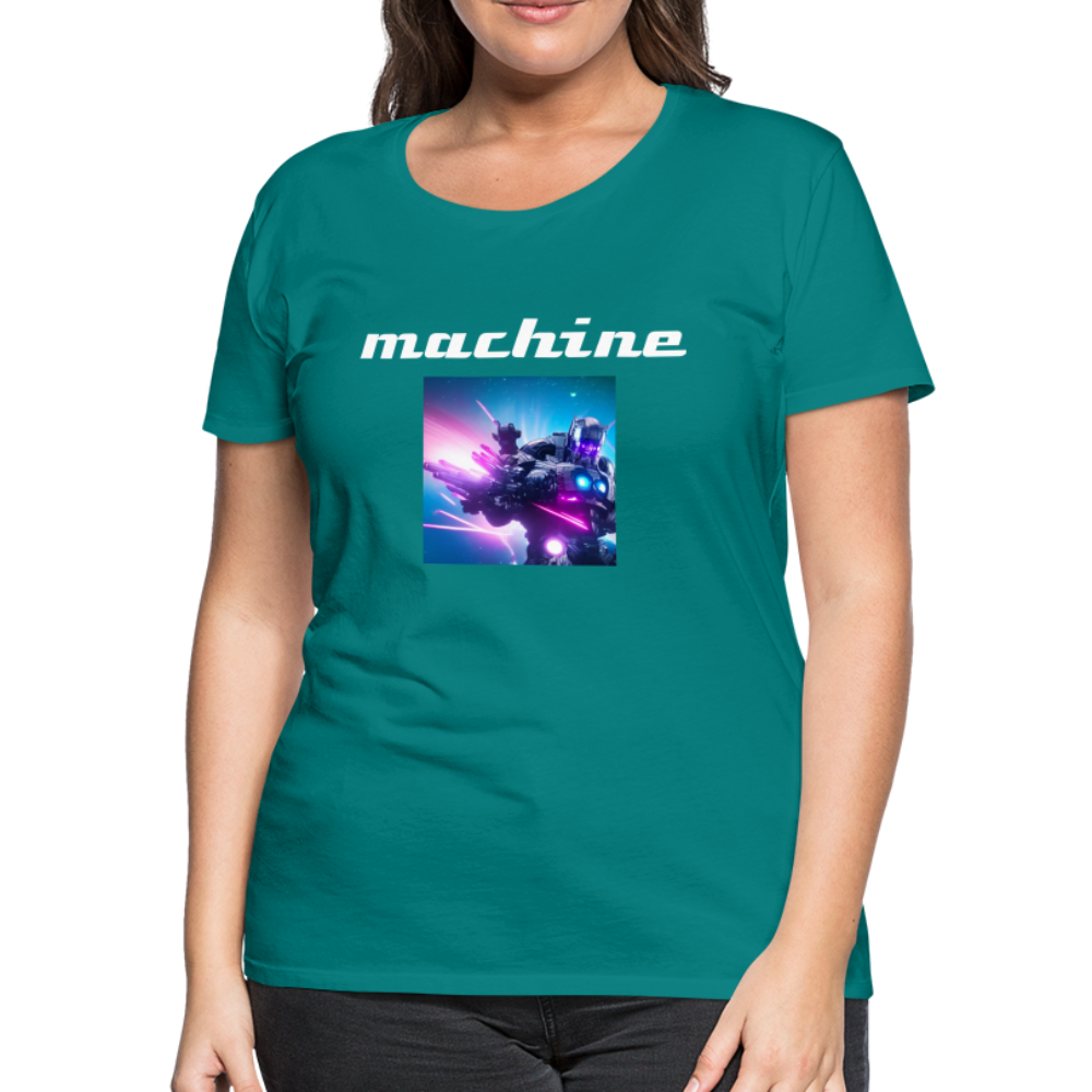 Machine by Hoppy Boy Designs Women's Premium T-Shirt - teal