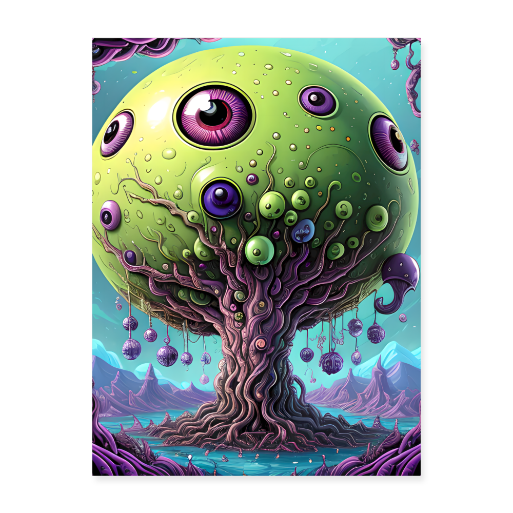 Tree of Life by Hoppy Boy Designs Poster 18x24 - white