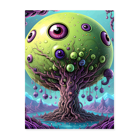 Tree of Life by Hoppy Boy Designs Poster 18x24 - white