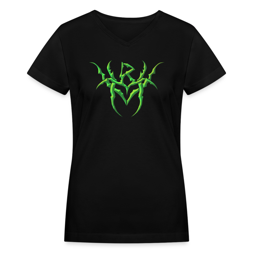 Hoppy Boy Designs Logo/Island Women's V-Neck T-Shirt - black