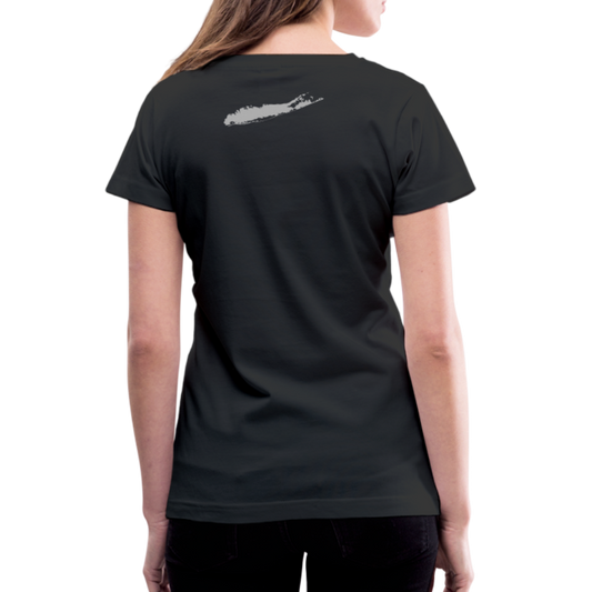 Hoppy Boy Designs Logo/Island Women's V-Neck T-Shirt - black