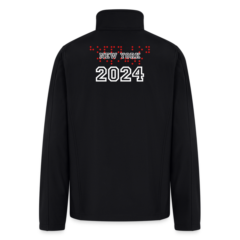 Hoppy Boy Designs 2024 New York Men’s Soft Shell Jacket - black