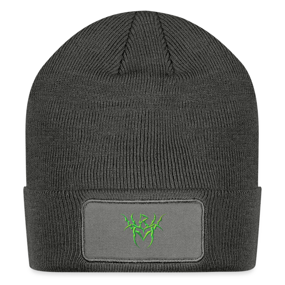 Hoppy Boy Designs HBD2 Logo Patch Beanie - charcoal grey