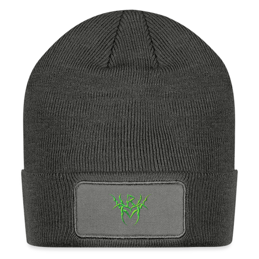 Hoppy Boy Designs HBD2 Logo Patch Beanie - charcoal grey