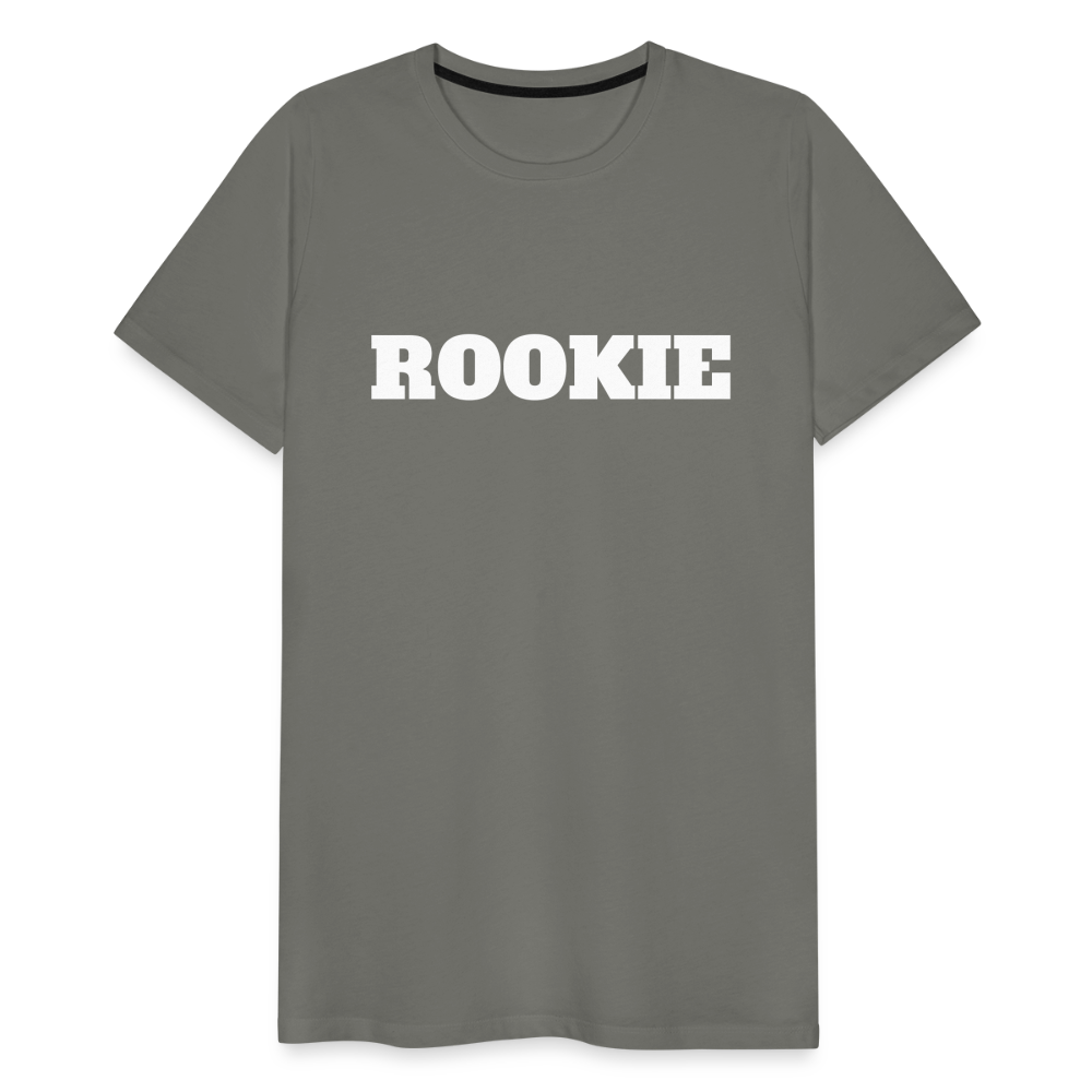 Rookie by Hoppy Boy Designs Men's Premium T-Shirt - asphalt gray