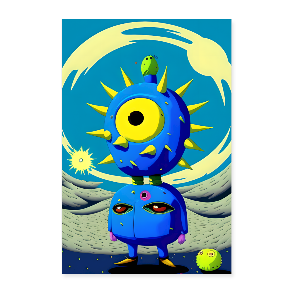 Spike by Hoppy Boy Designs Poster 8x12 - white