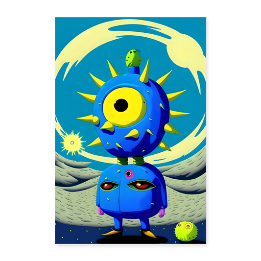 Spike by Hoppy Boy Designs Poster 8x12 - white