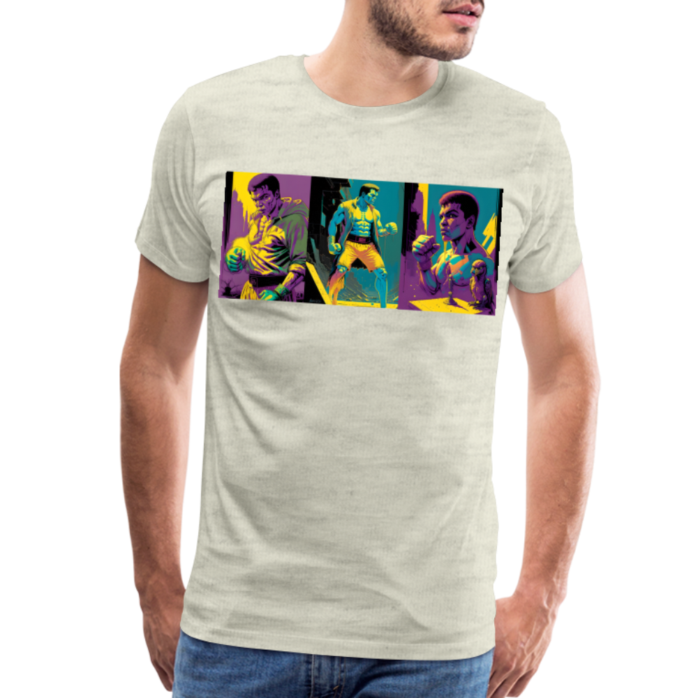 Trifecta. by Hoppy Boy Designs Men's Premium T-Shirt - heather oatmeal