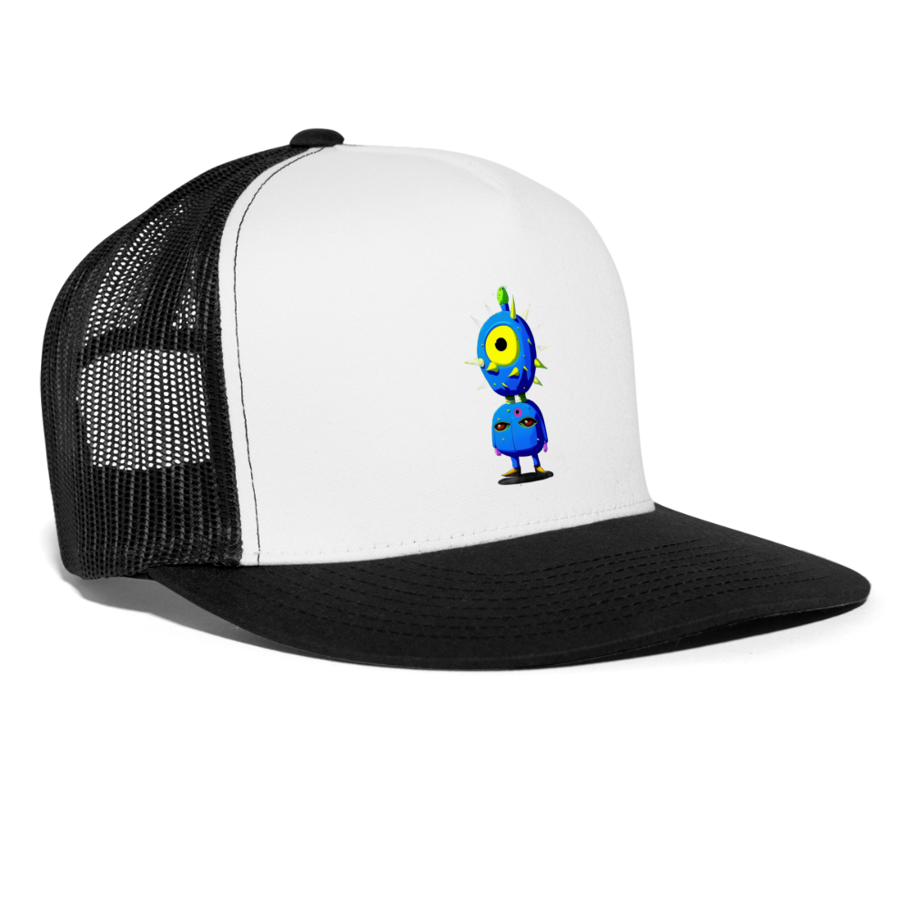 Spike by Hoppy Boy Designs Trucker Cap - white/black