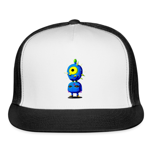 Spike by Hoppy Boy Designs Trucker Cap - white/black
