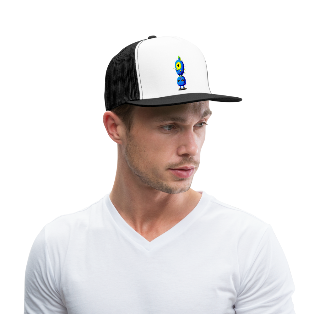 Spike by Hoppy Boy Designs Trucker Cap - white/black