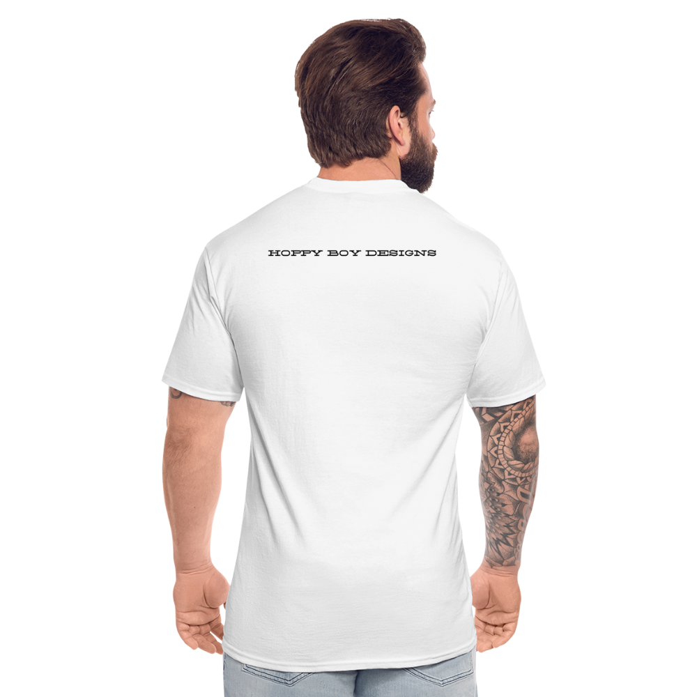 Meow by Hoppy Boy Designs Men's Pump Cover T-Shirt - white