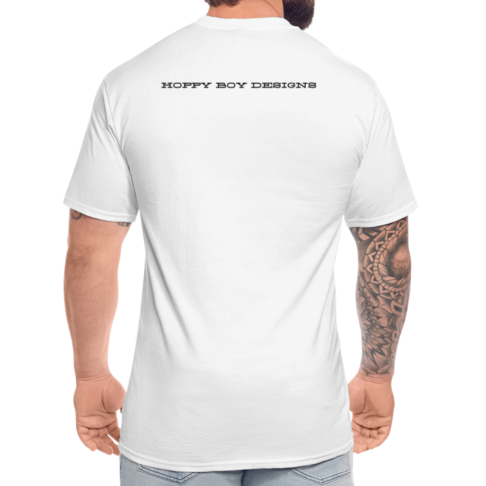Meow by Hoppy Boy Designs Men's Pump Cover T-Shirt - white