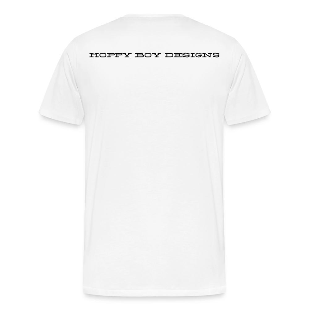 Meow by Hoppy Boy Designs Men's Premium T-Shirt - white