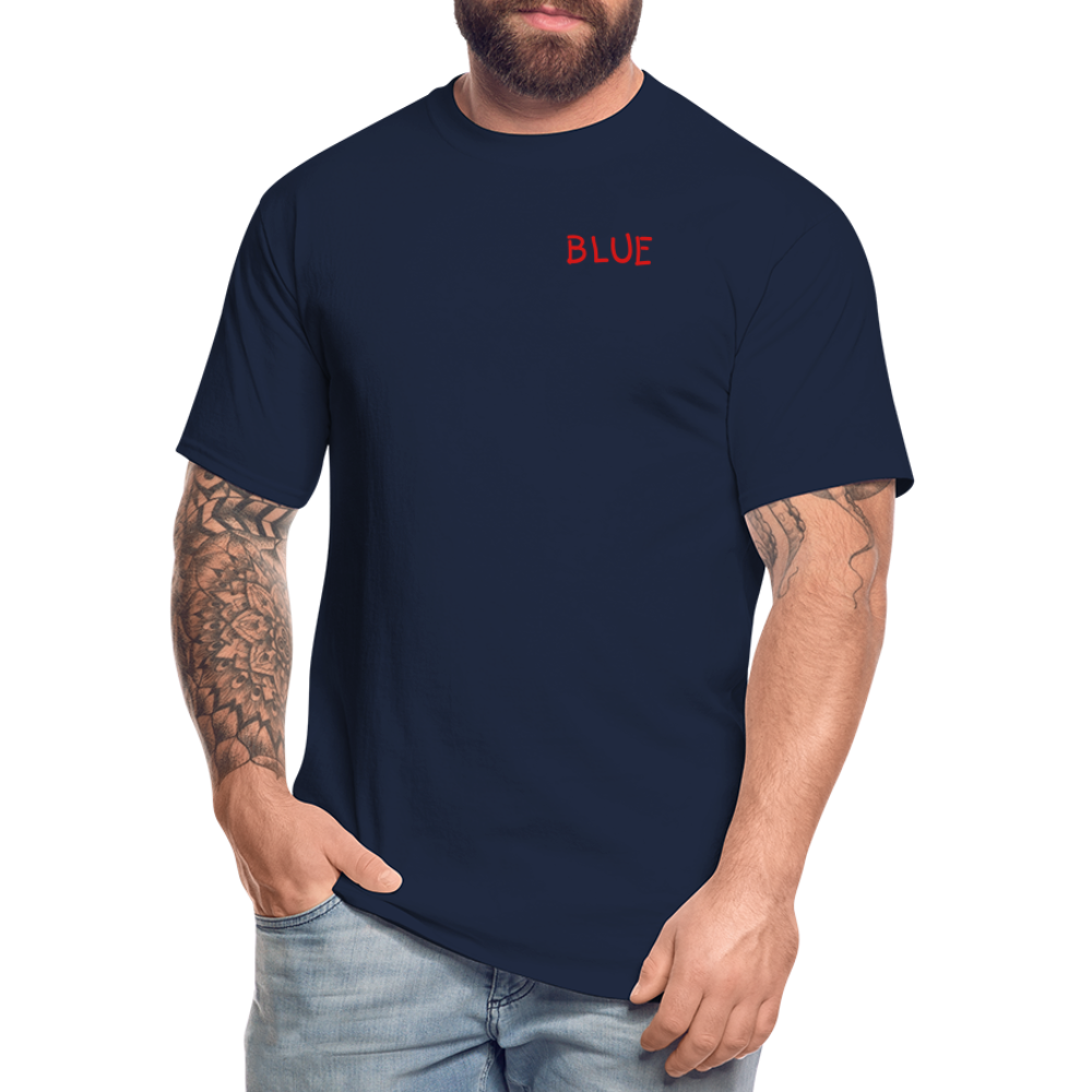 Blue by Hoppy Boy Designs Men's Pump Cover T-Shirt - navy