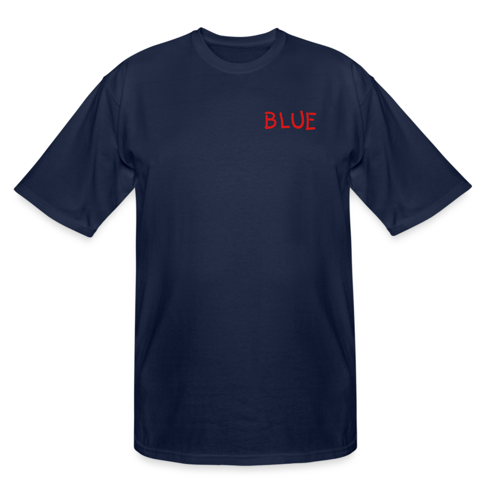 Blue by Hoppy Boy Designs Men's Pump Cover T-Shirt - navy