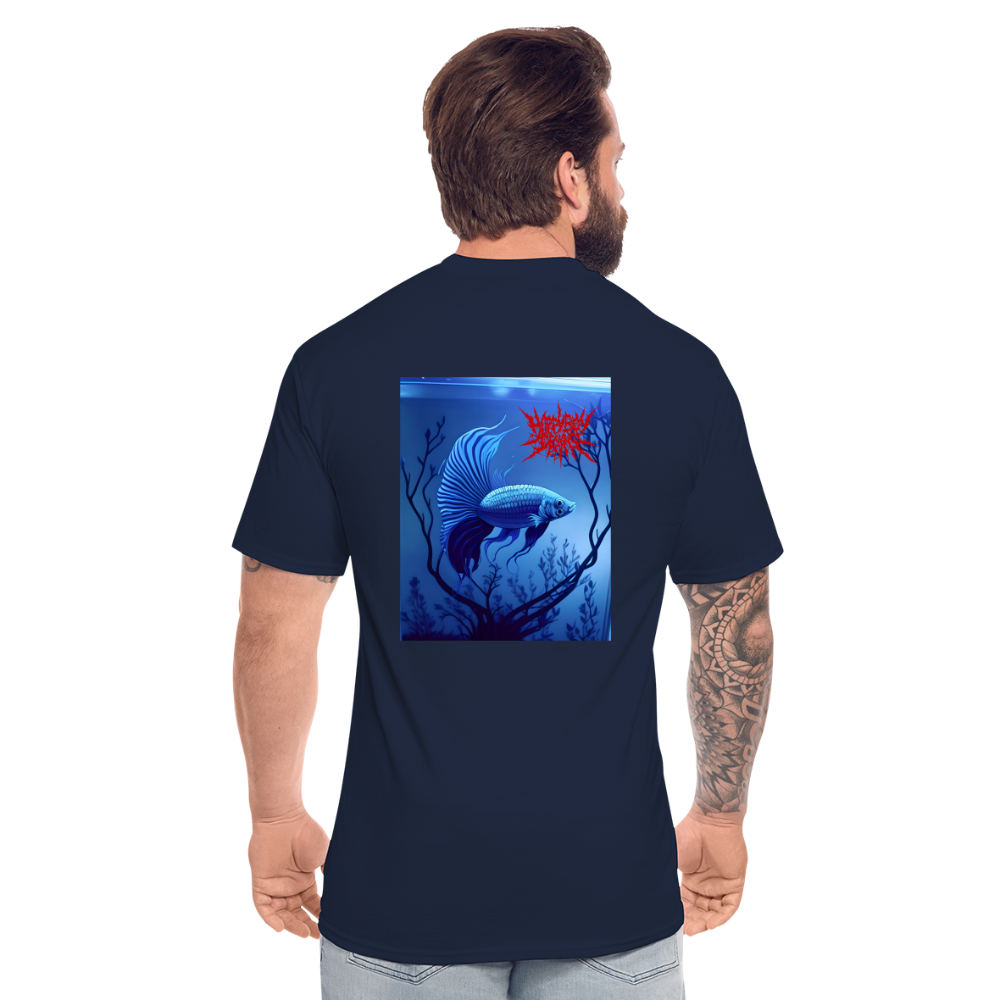 Blue by Hoppy Boy Designs Men's Pump Cover T-Shirt - navy