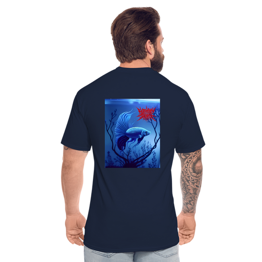Blue by Hoppy Boy Designs Men's Pump Cover T-Shirt - navy