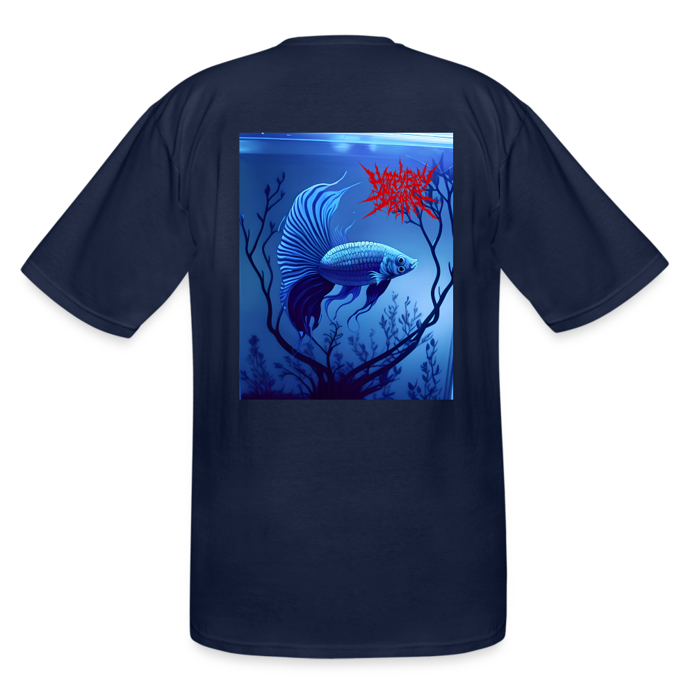 Blue by Hoppy Boy Designs Men's Pump Cover T-Shirt - navy