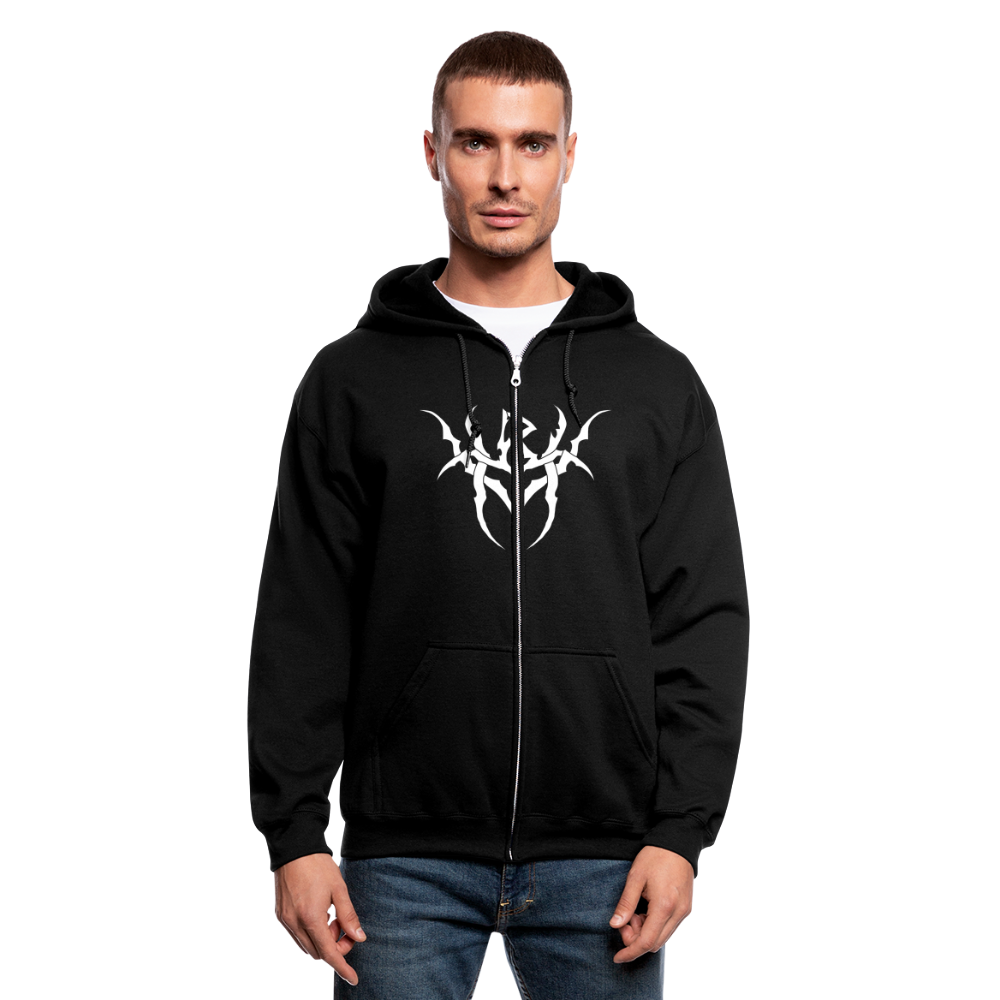 Hoppy Boy Designs Logo/LINY Men's Zip Hoodie - black