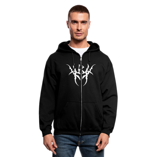 Hoppy Boy Designs Logo/LINY Men's Zip Hoodie - black
