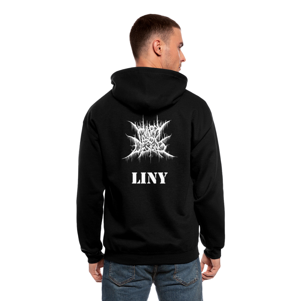 Hoppy Boy Designs Logo/LINY Men's Zip Hoodie - black
