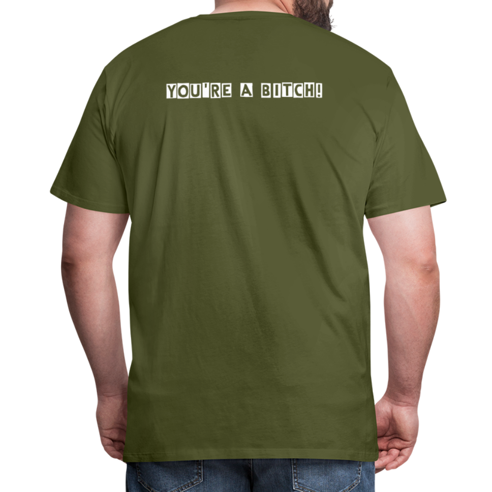 Hey Linda... by Hoppy Boy Designs Men's Premium T-Shirt - olive green