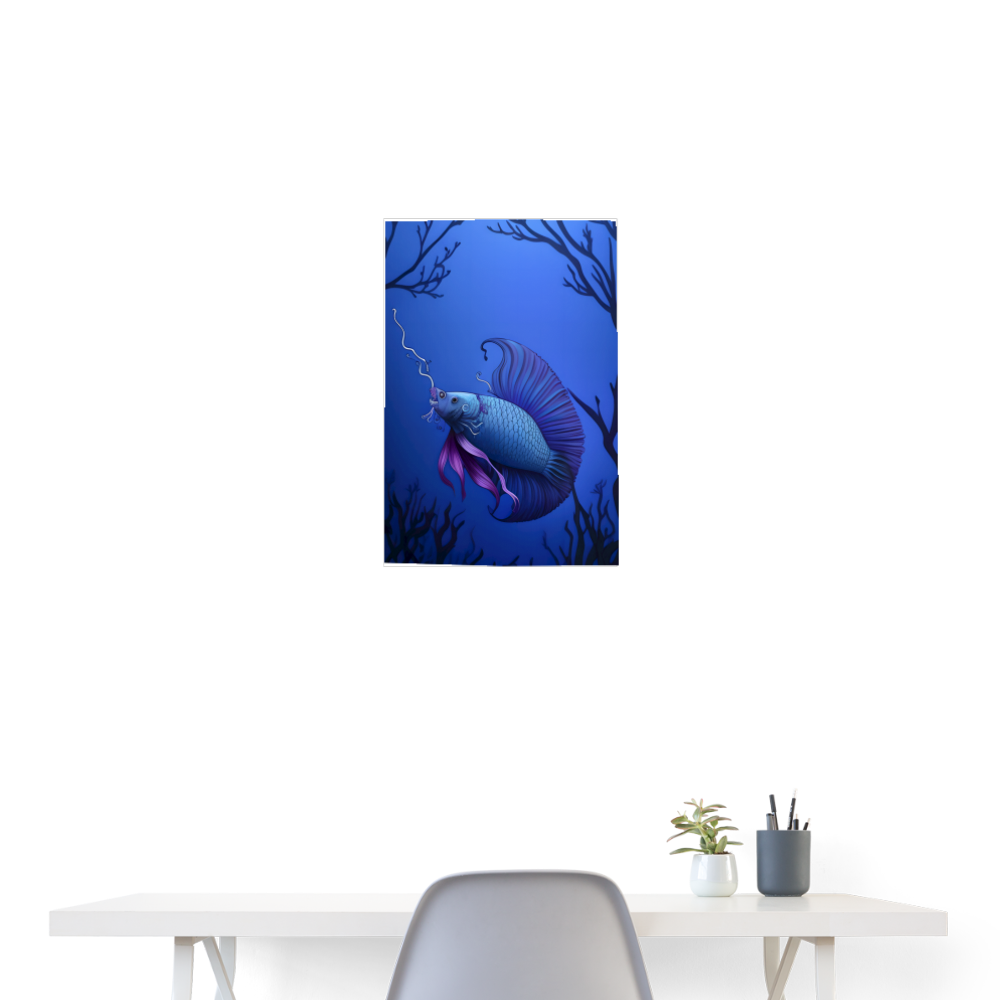 Alpha by Hoppy Boy Designs Poster 18x24 - white