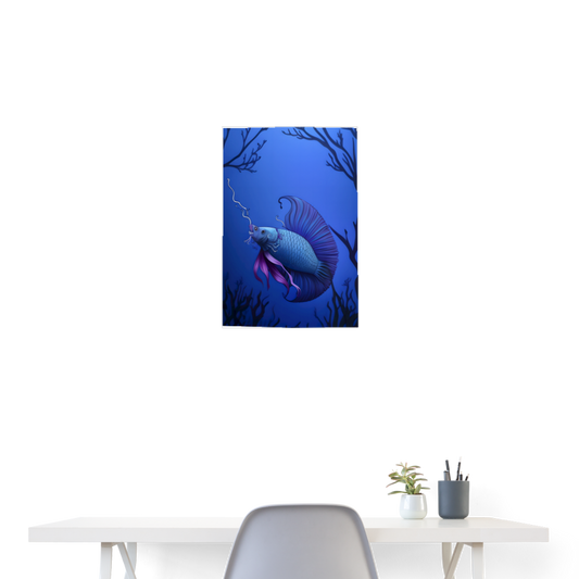 Alpha by Hoppy Boy Designs Poster 18x24 - white